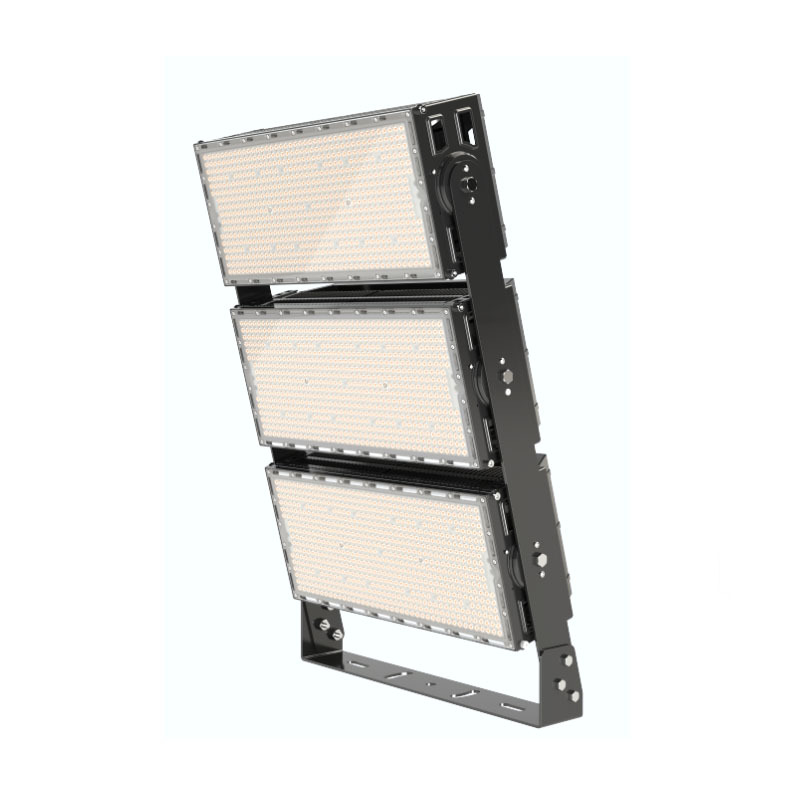Waterproof LED floodlights for outdoor use, especially for stadiums.